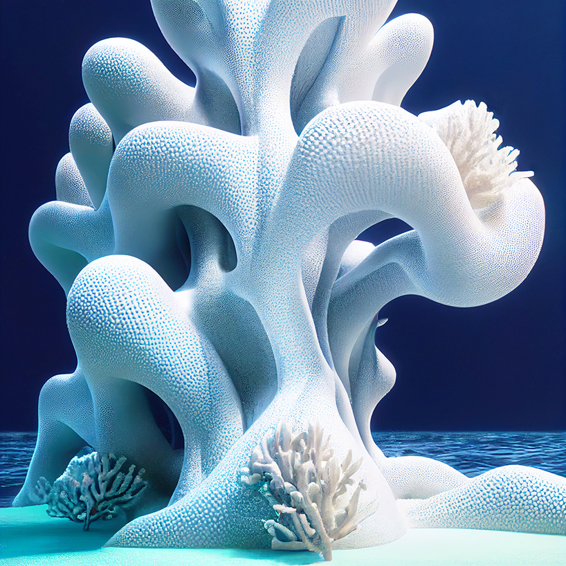 3D printed marine structures revive perishing neo coral city in yongwook seong’s AI art