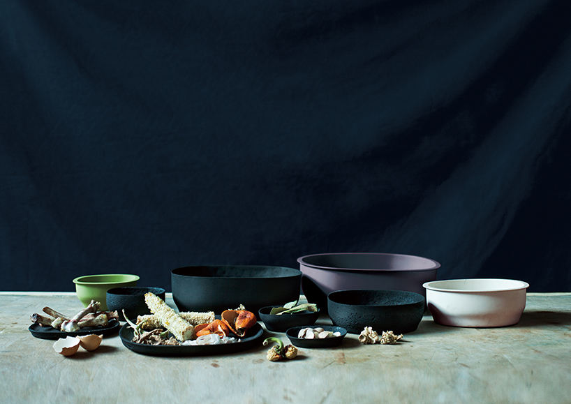 kosuke araki turns daily food waste into collection of tableware and vessels