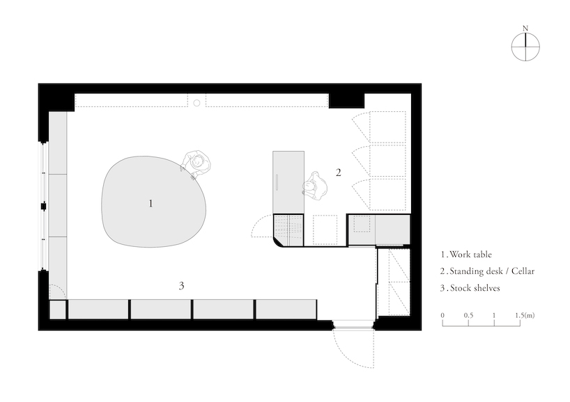 a multi purpose laboratory as a satellite space for the tearoom tohka 11