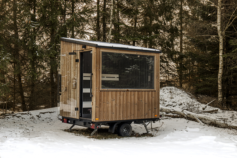 native narrative designs mobile sauna with cave like interior for scandinavian sauna 4