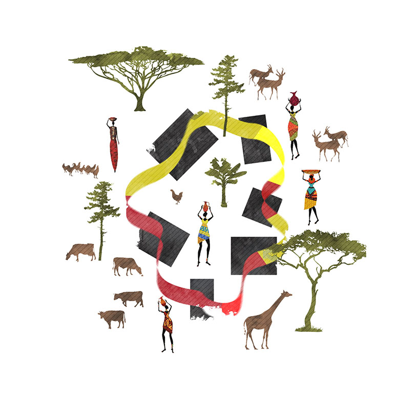 house with one wall in rural tanzania 1