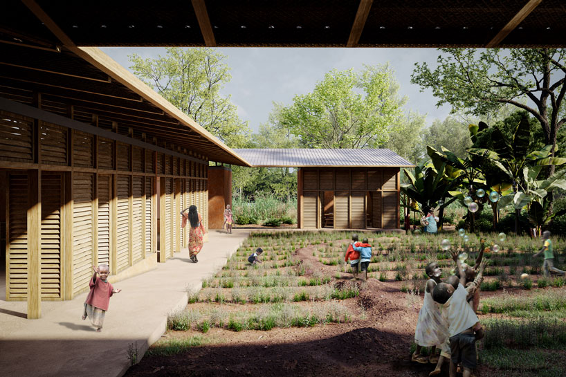 'play follows farm' for T R radhakrishnan's school proposal in rural tanzania designboom