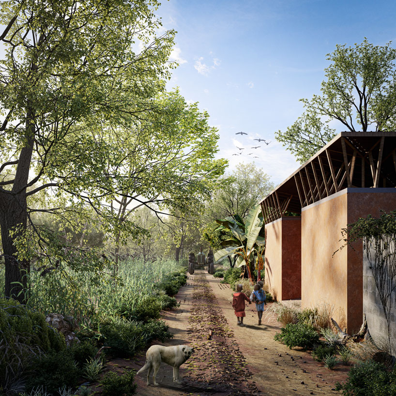 'play follows farm' for T R radhakrishnan's school proposal in rural tanzania designboom