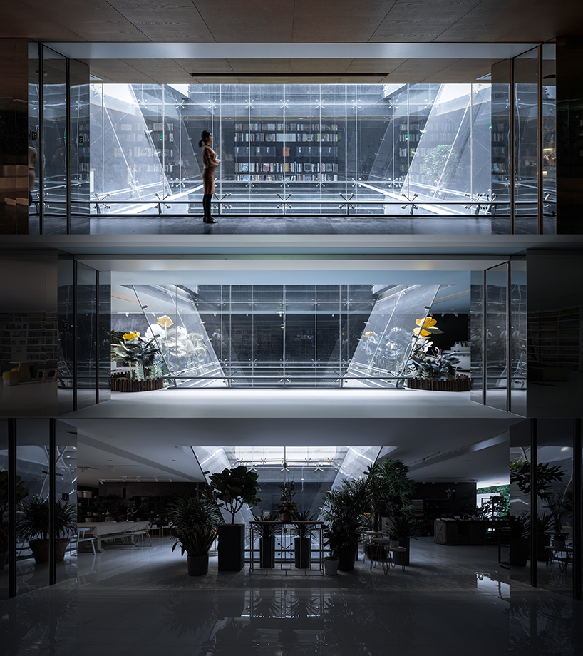 perforated aluminum plates clad wutopia lab's foreign language bookstore in china designboom