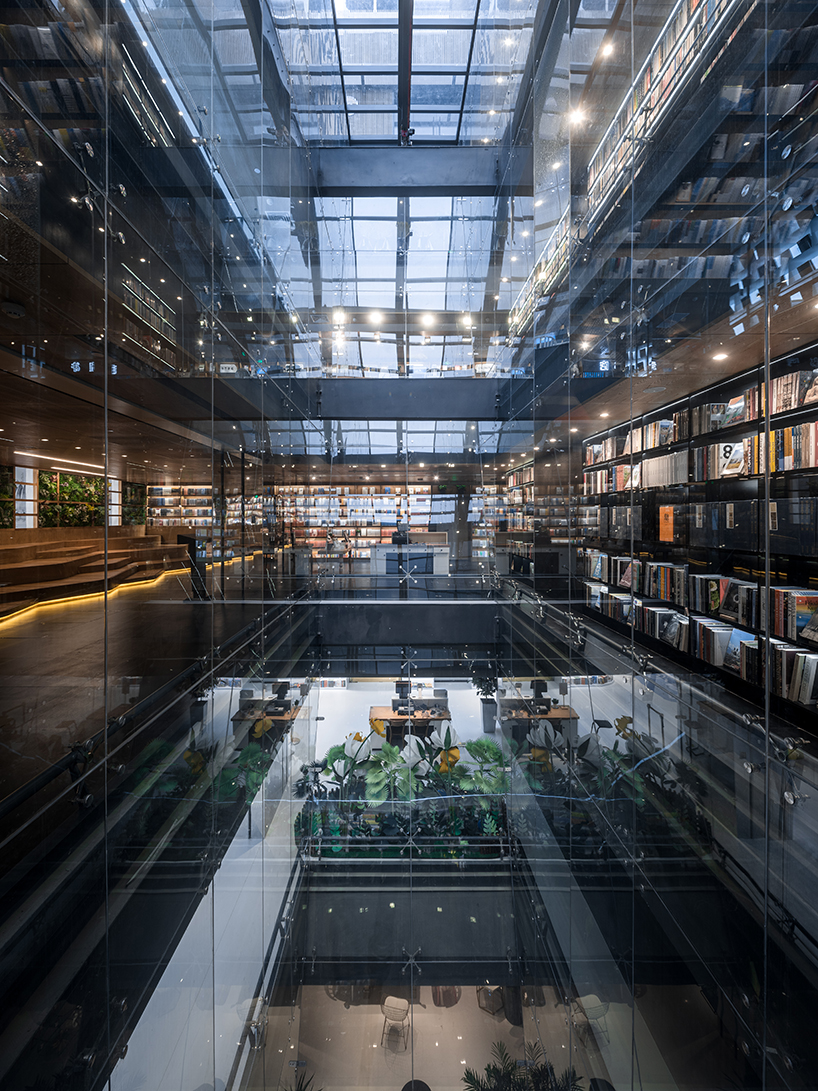 perforated aluminum plates clad wutopia lab's foreign language bookstore in china designboom