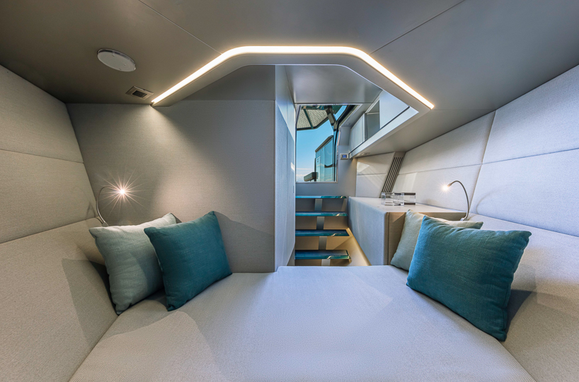 wally unveils a 43ft tender with a center cockpit for increased protection designboom