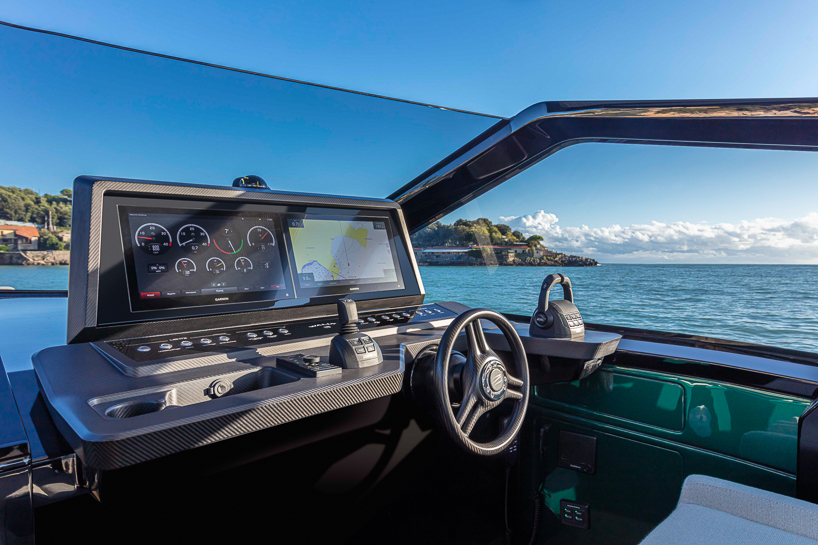 wally unveils a 43ft tender with a center cockpit for increased protection designboom