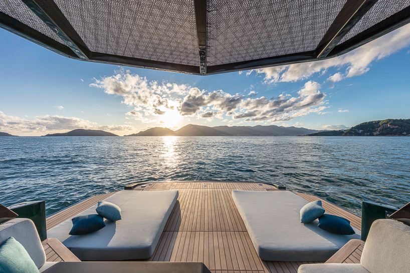 wally unveils a 43ft tender with a center cockpit for increased protection designboom