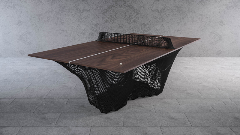 stelios mousarris uses google earth to 3D print a mountain shaped ping pong table designboom