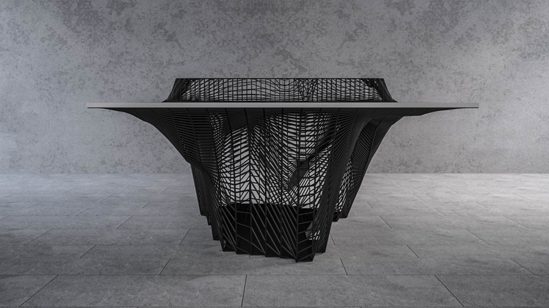 stelios mousarris uses google earth to 3D print a mountain shaped ping pong table designboom