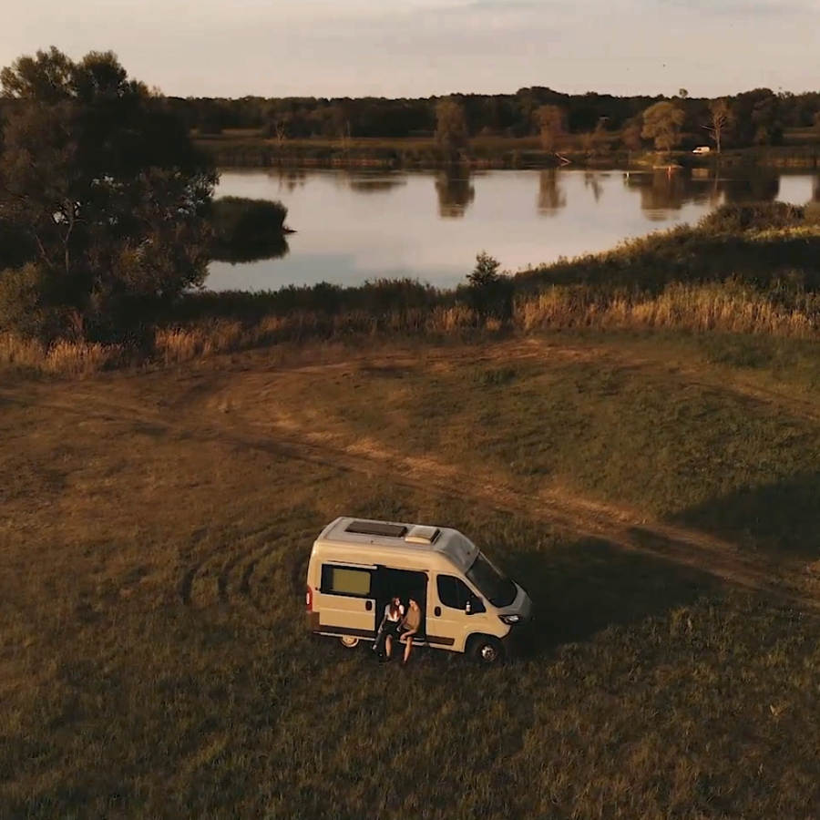 michael hilgers' minimalist campervan is designed as a multifunctional travel tool