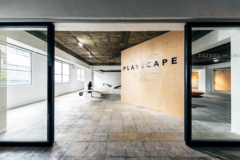 mikiya kobayashi puts together a park of furniture in playscape exhibition