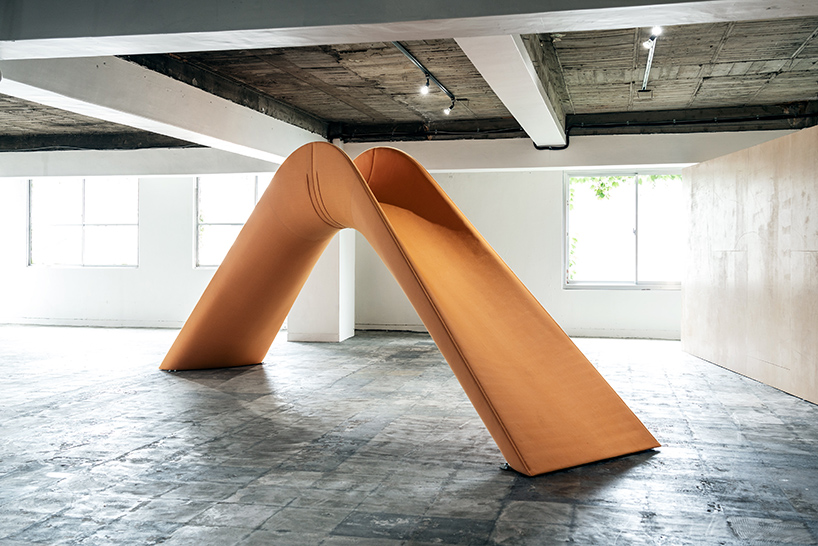 mikiya kobayashi puts together a park of furniture in playscape exhibition