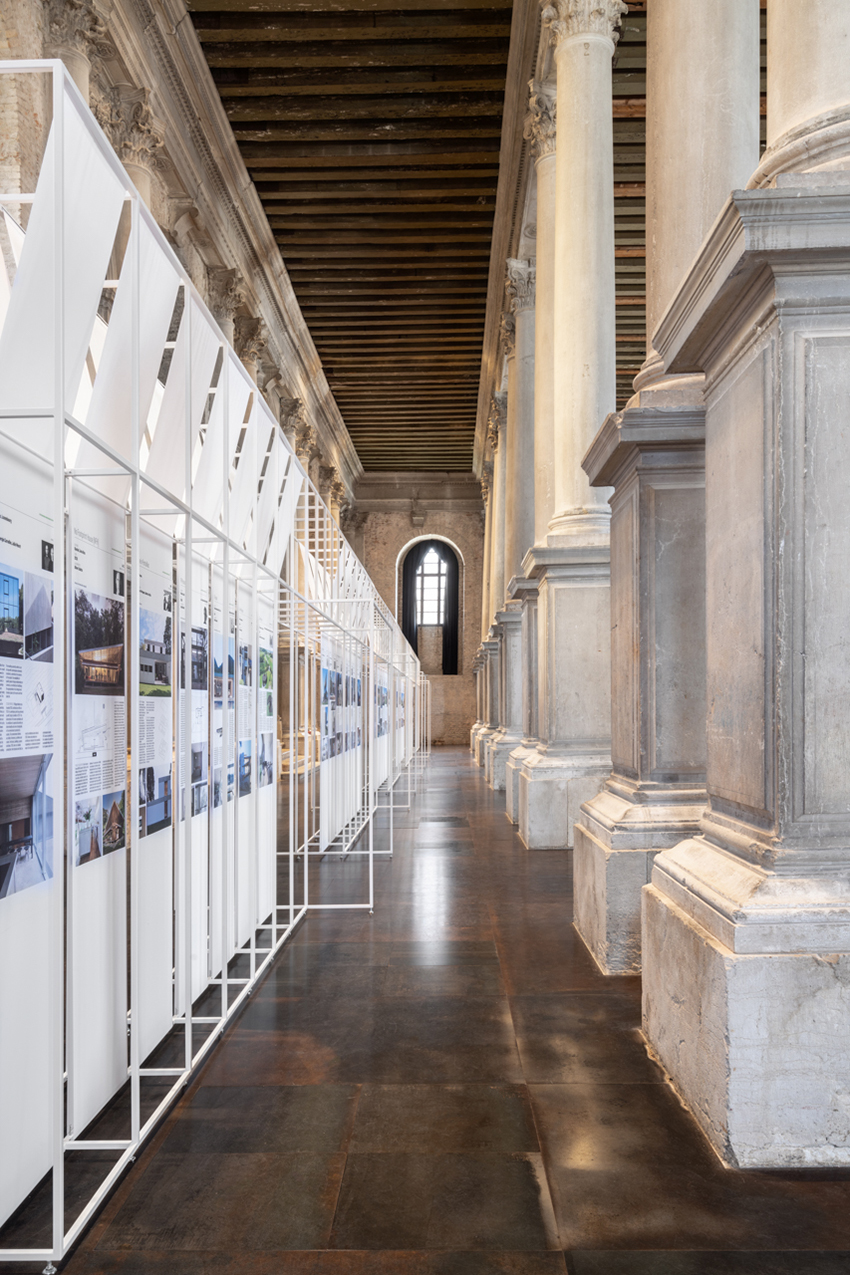 SET architects' ethereal installation emerges inside 16th century building at venice biennale
