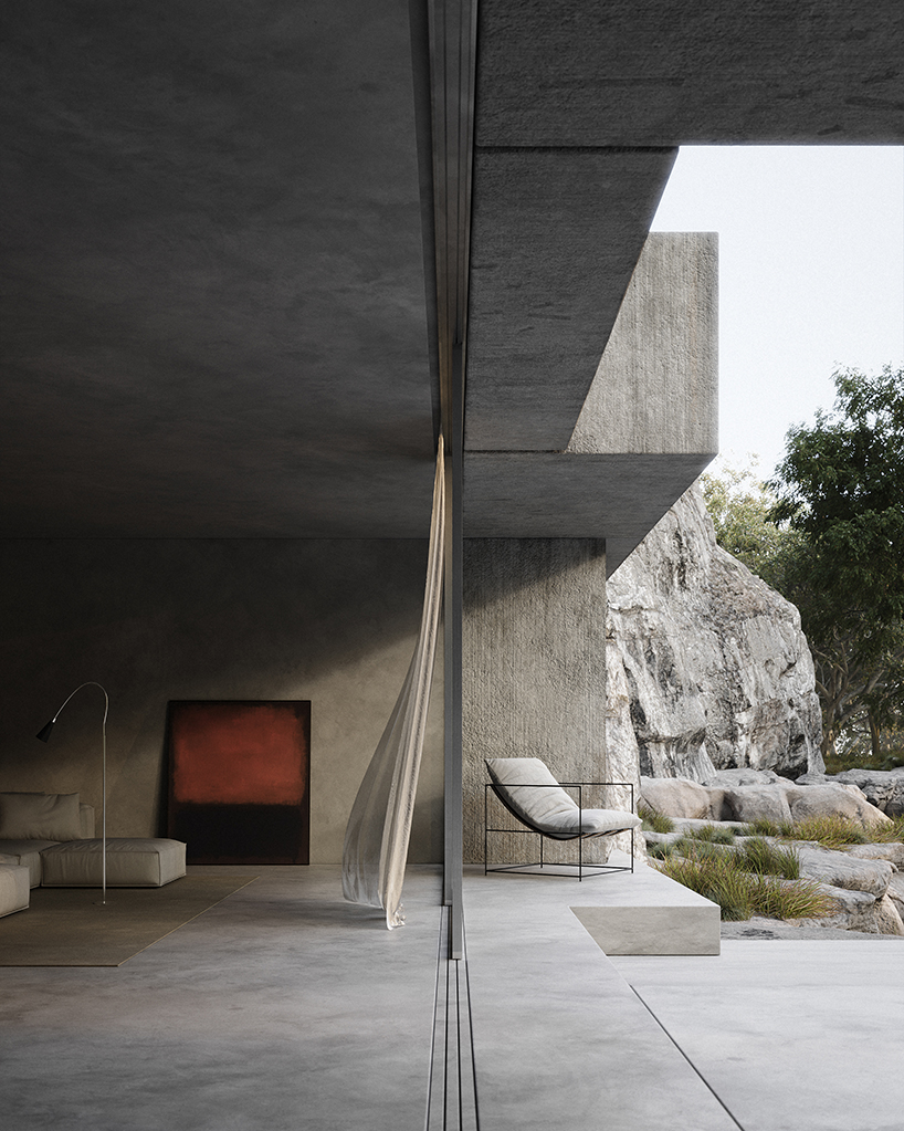 joão cepeda carves granite house into rugged cliffside in portugal