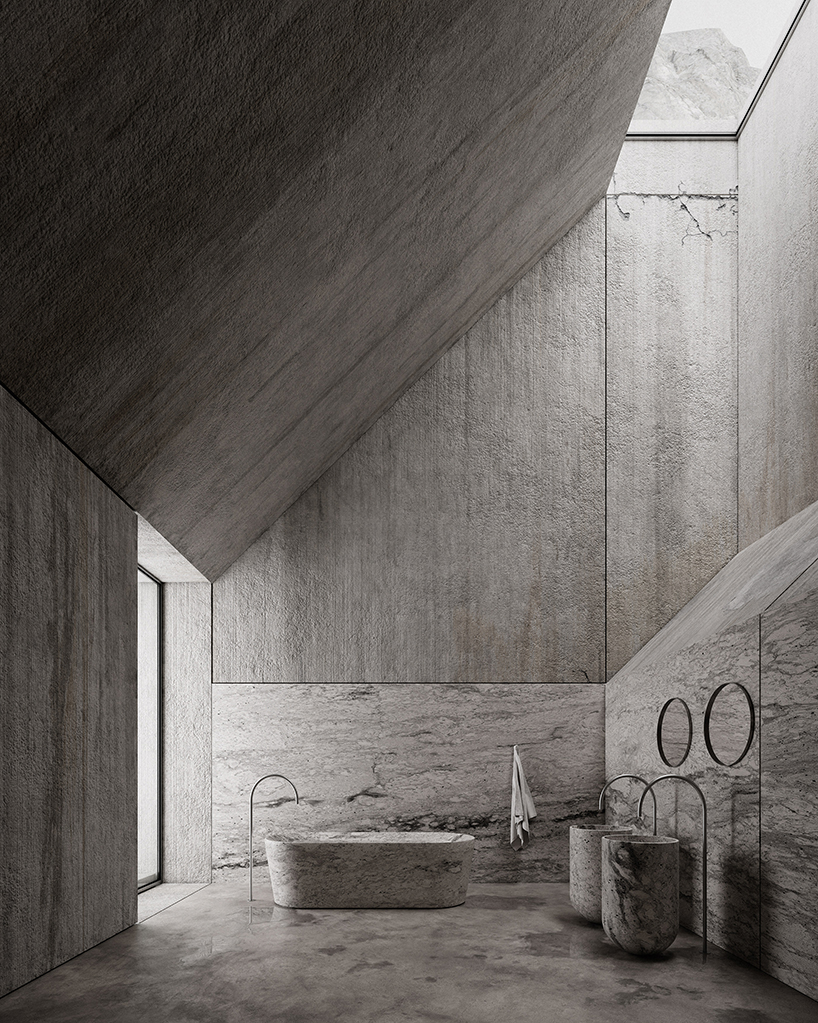 joão cepeda carves granite house into rugged cliffside in portugal - 2