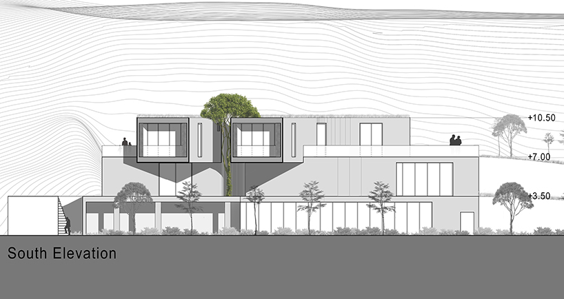 cantiliver villa in iran by azeri+lotfolahi results from the site's topography curves - 10