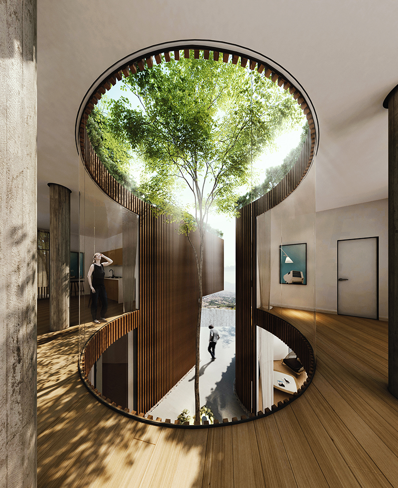 cantiliver villa in iran by azeri+lotfolahi results from the site's topography curves - 4