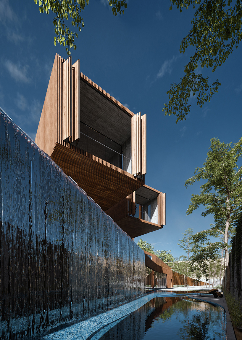 cantiliver villa in iran by azeri+lotfolahi results from the site's topography curves - 1