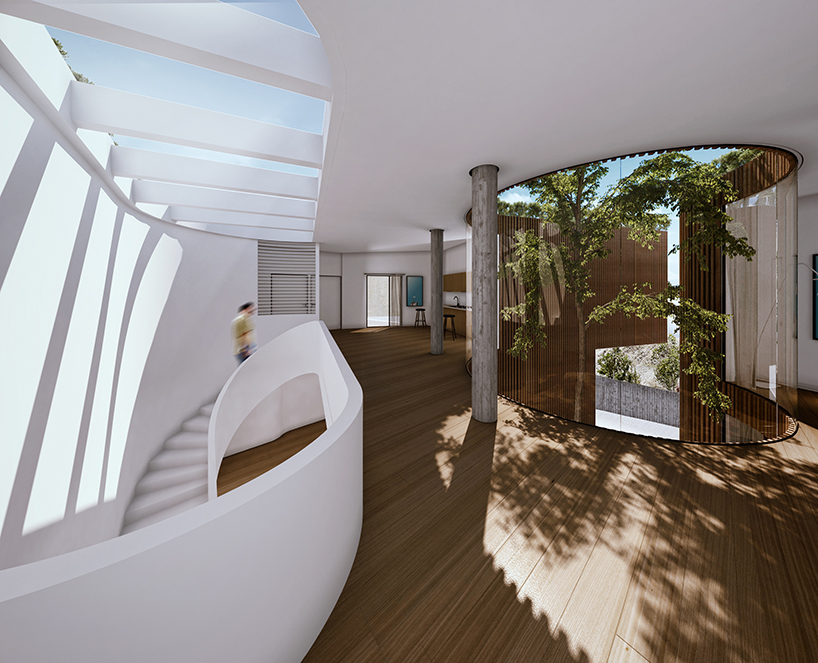 cantiliver villa in iran by azeri+lotfolahi results from the site's topography curves - 3