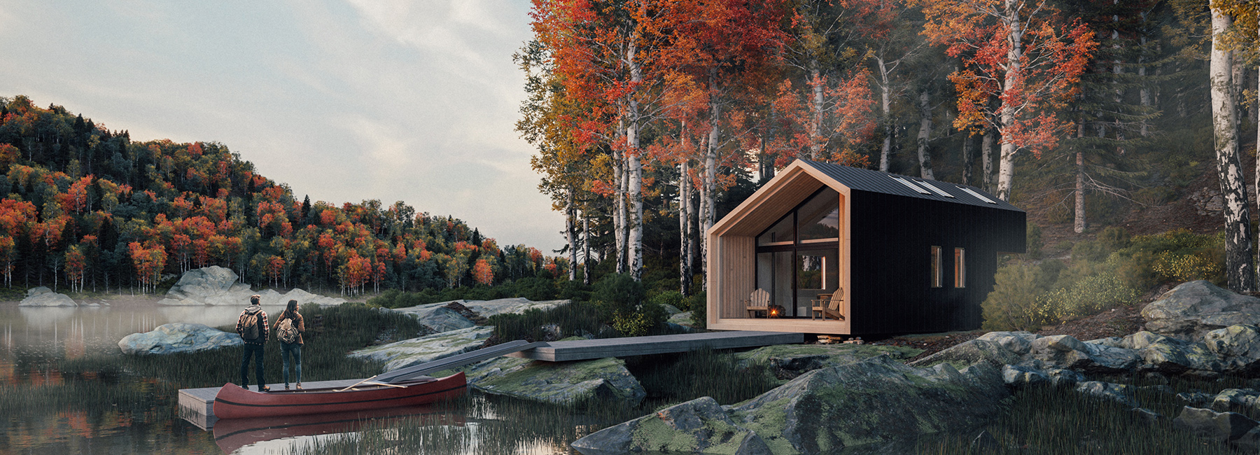 leckie studio designs a prefabricated flatpacked cabin for backcountry