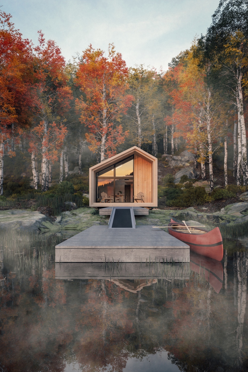 leckie studio designs a prefabricated flat-packed cabin for backcountry hut company designboom