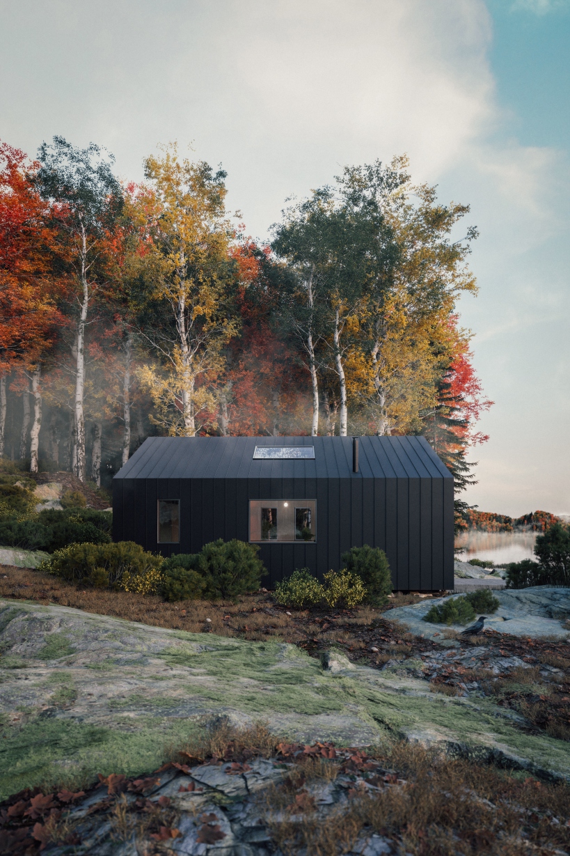 leckie studio designs a prefabricated flat-packed cabin for backcountry hut company designboom