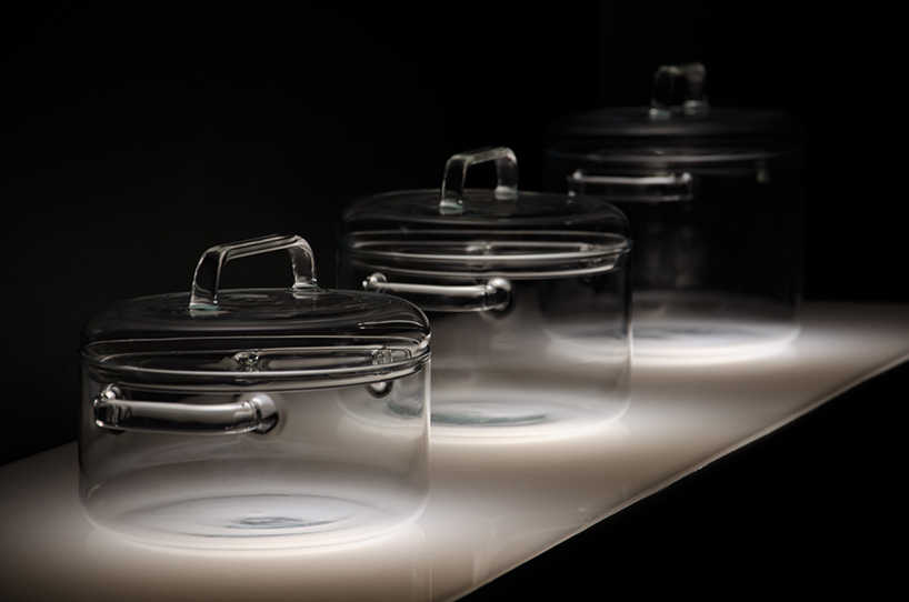 huy pham has created a set of transparent cooking pots made from