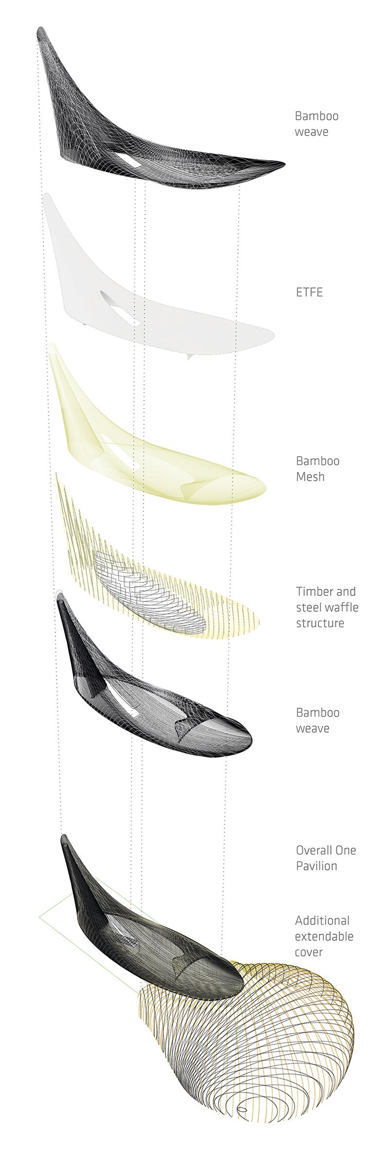 hong kong pavilion bloom steel bamboo pavilion the self the few the many designboom