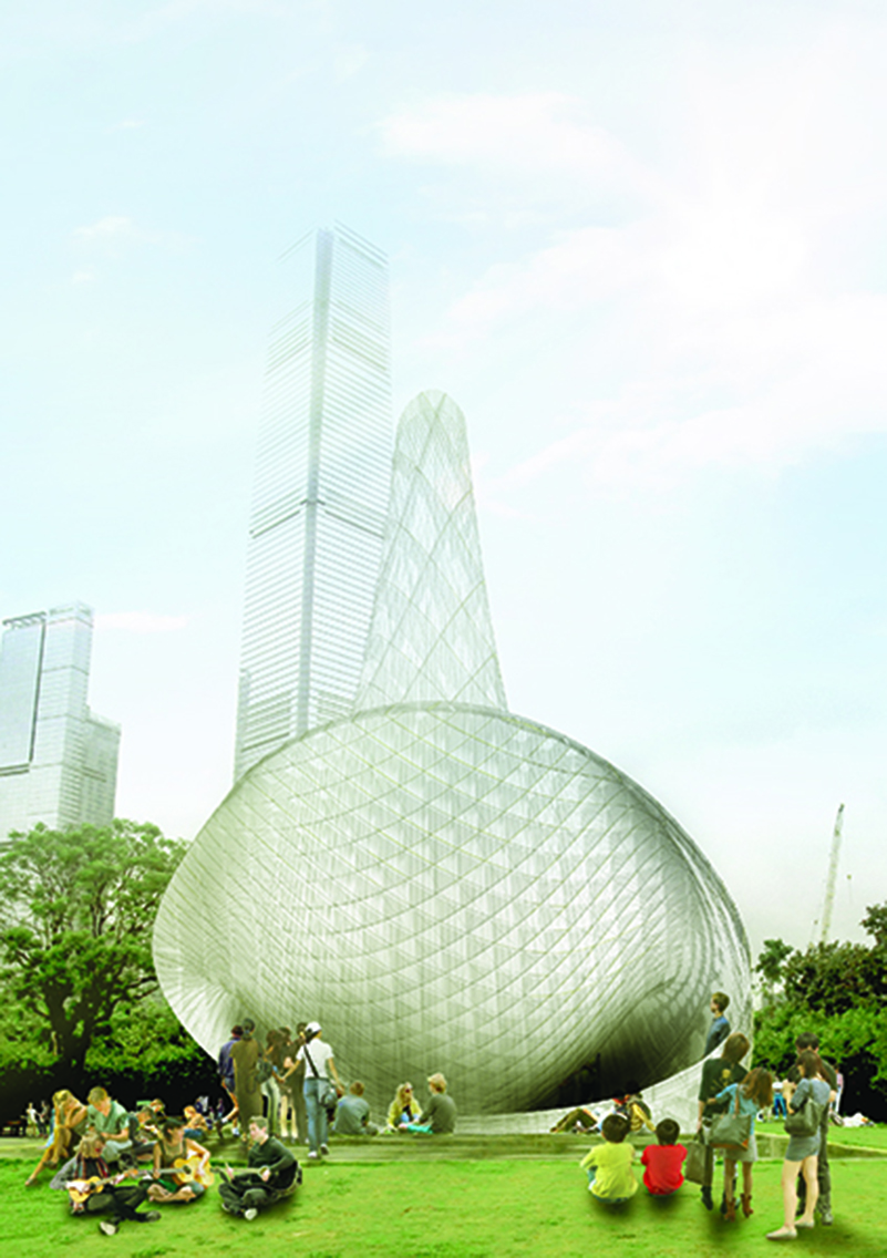 hong kong pavilion bloom steel bamboo pavilion the self the few the many designboom