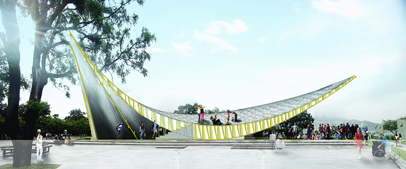 hong kong pavilion bloom steel bamboo pavilion the self the few the many designboom