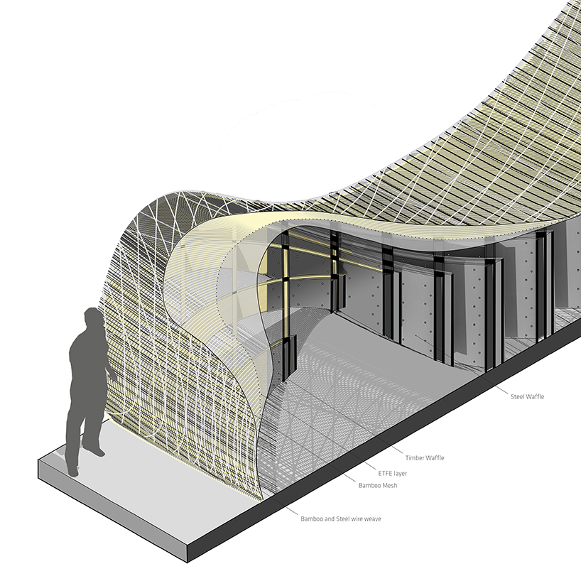 hong kong pavilion bloom steel bamboo pavilion the self the few the many designboom