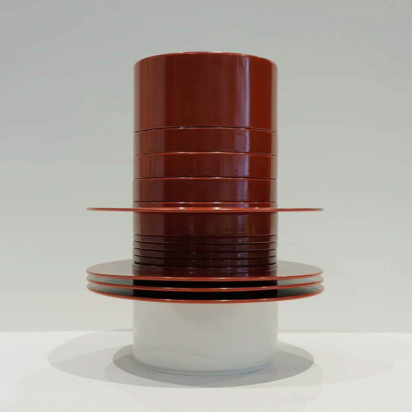 reza aliabadi stacks iconic casigliani kyoto dish set into 100 architectural towers