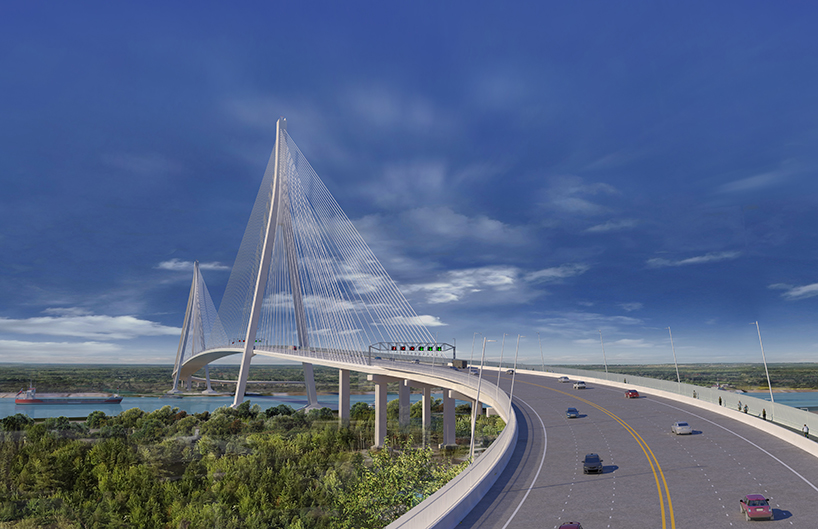 AECOM to build the longest cable-stayed bridge in north america designboom
