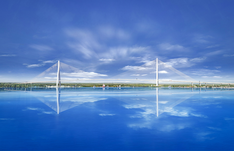 AECOM to build the longest cable-stayed bridge in north america designboom