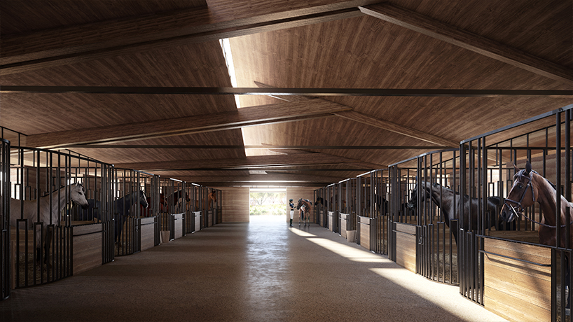 AECOM's vast equestrian village nestles into the rocky desert terrain of AlUla