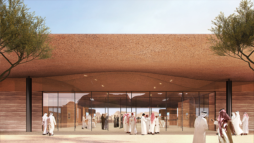 AECOM's vast equestrian village nestles into the rocky desert terrain of AlUla