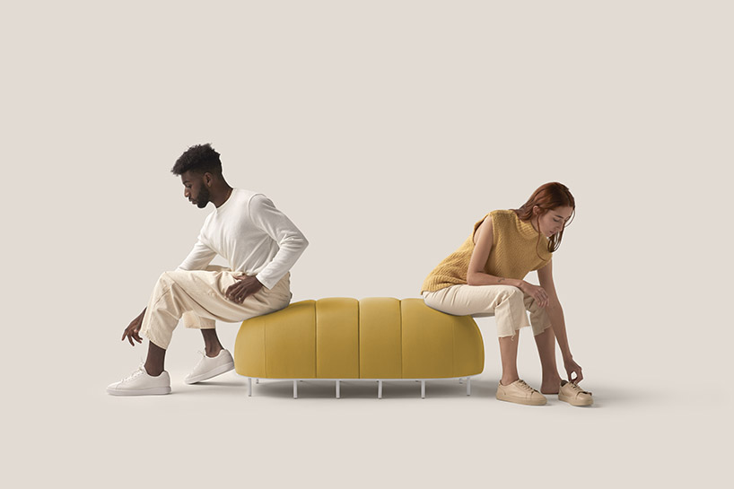 a playful bench called worm designed by valencian designers clap studio 1