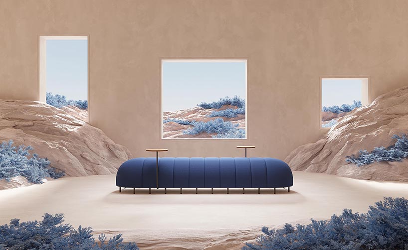 a playful bench called worm designed by valencian designers clap studio 12