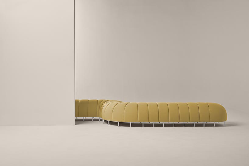 a playful bench called worm designed by valencian designers clap studio 7