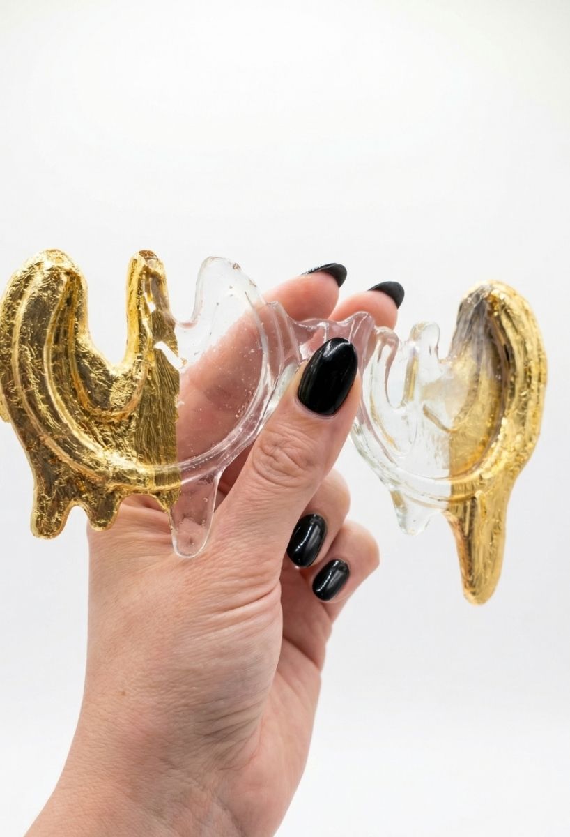 melting eyewear in glass and gold blurs sculpture, design, and optics in venice - 2
