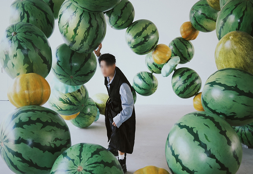 cyril lancelin explore data and nature abundance in an immersive sculpture made of giant melons in beijing 4
