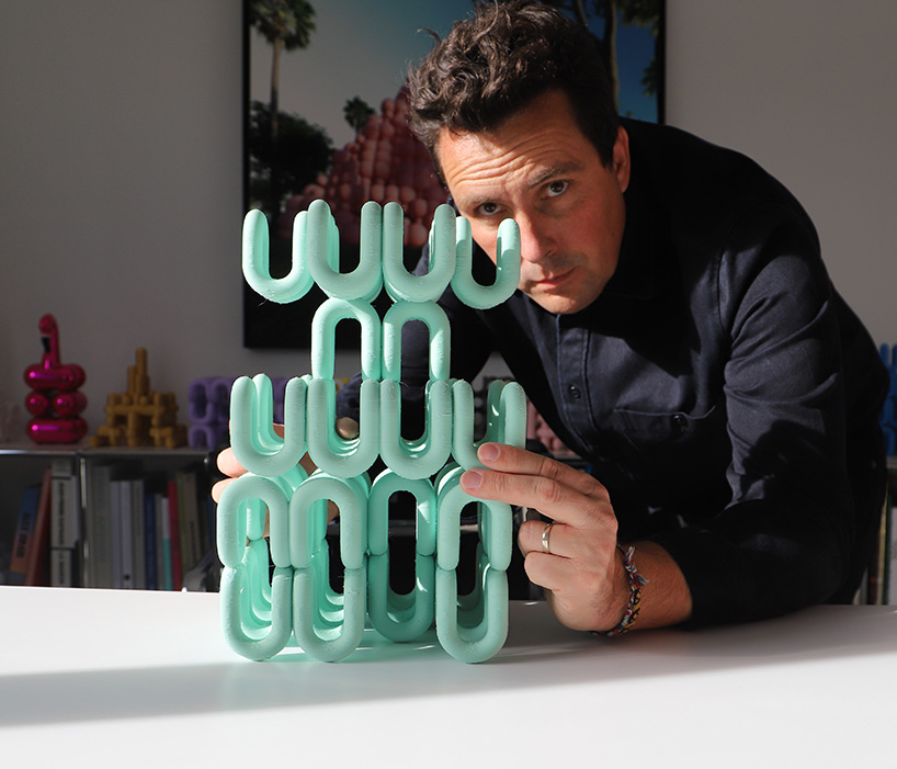 cyril lancelin's giant inflatable 'waterfall arches' cascade at hyundai daegu in south korea