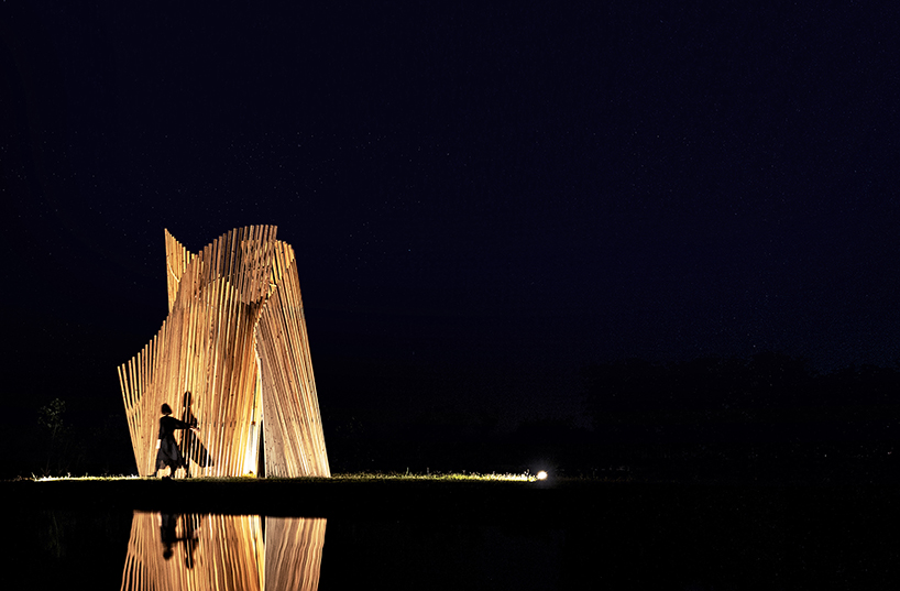 ling li tsengs between waves installation creates a vibrant spatial experience 12