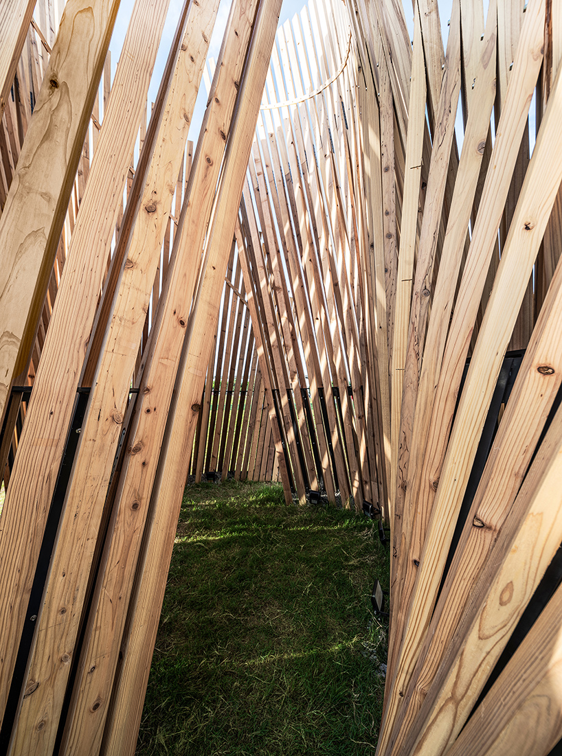 ling li tsengs between waves installation creates a vibrant spatial experience 6