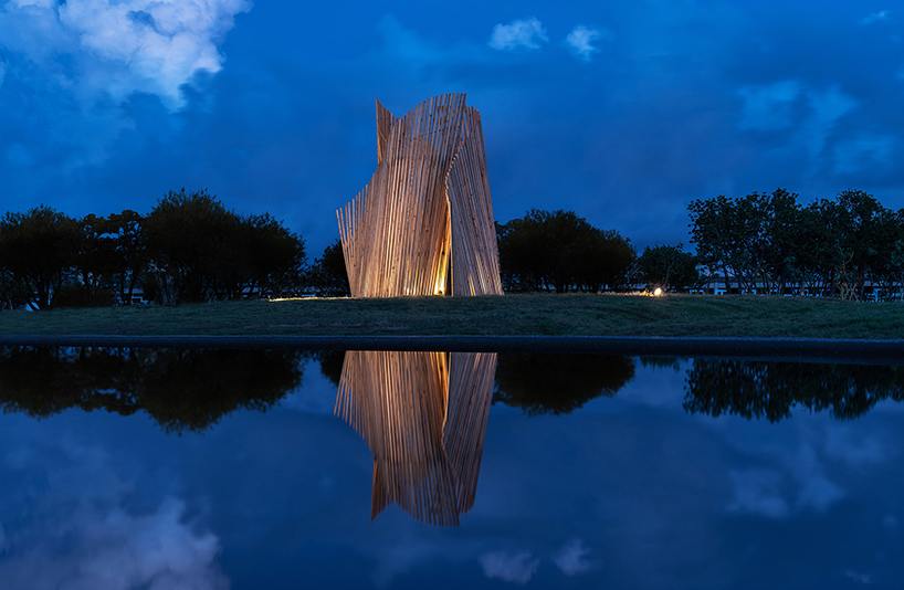 ling li tsengs between waves installation creates a vibrant spatial experience 7