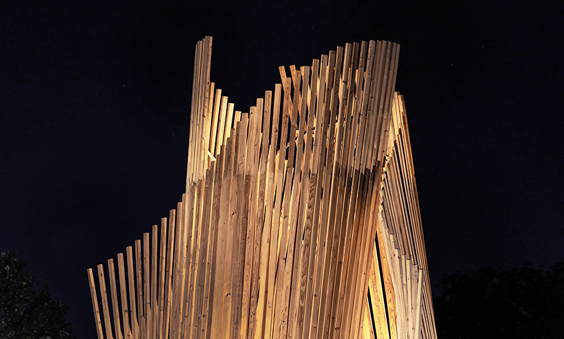 ling li tsengs between waves installation creates a vibrant spatial experience 8