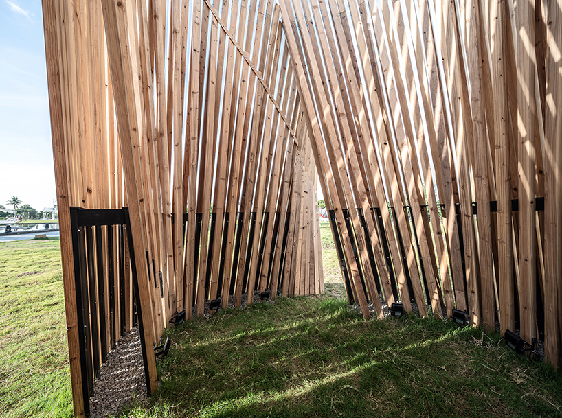 ling li tsengs between waves installation creates a vibrant spatial experience 9