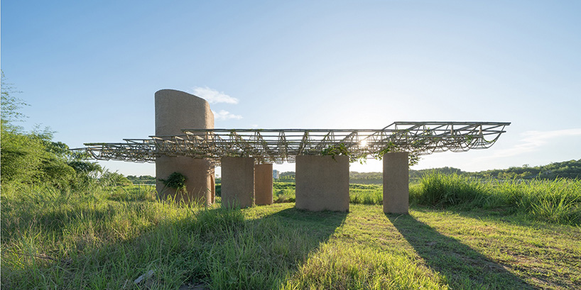 ancient wetland caves inform studio 10’s concrete and bamboo pavilion along china’s qu river - 7