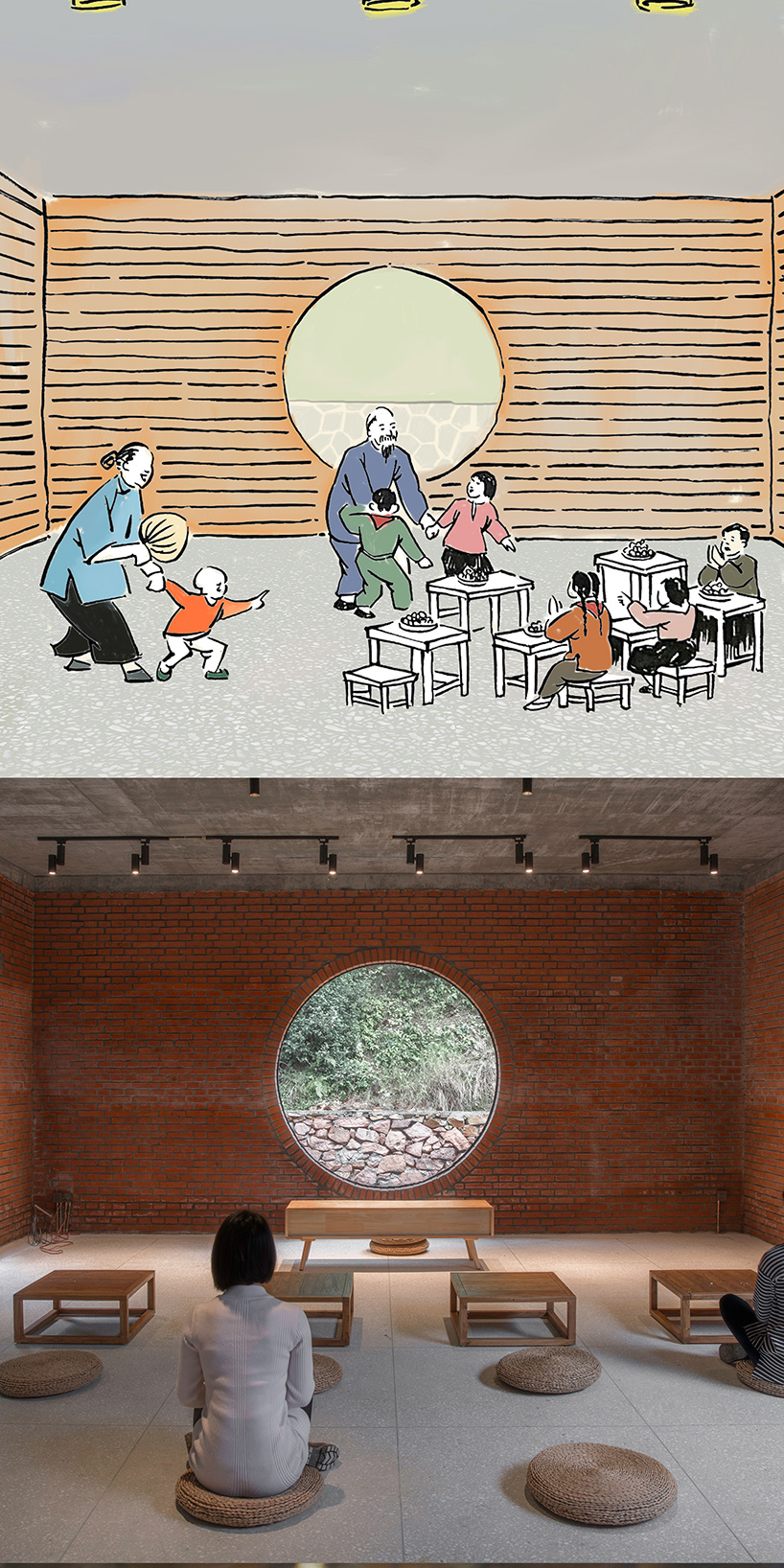 3andwich design and he wei studio interpret drawings of rural china into architecture